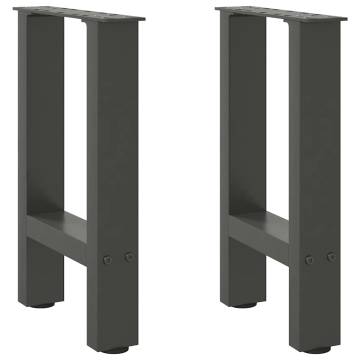  Coffee Table Legs Anthracite 2 pcs 38x(42-43) cm Steel