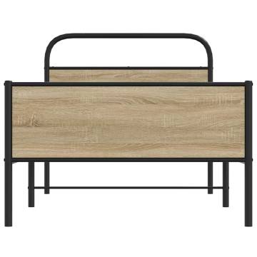  Bed Frame without Mattress 90x190 cm Sonoma Oak Engineered Wood