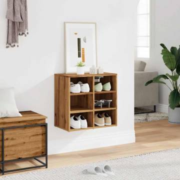  Shoe Cabinet Artisan Oak 52x30x50 cm