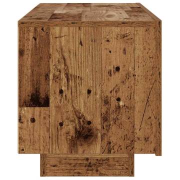  Bedside Cabinet Old Wood 100x35x40 cm Engineered Wood