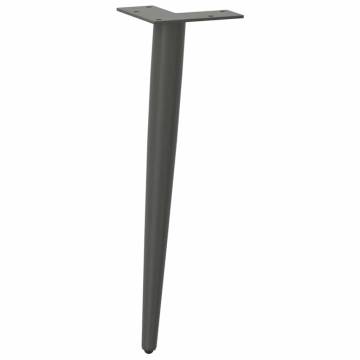  Coffee Table Legs Conical Shape 4 pcs Anthracite 42-43 cm Steel