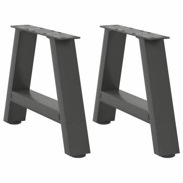  Coffee Table Legs A-Shaped 2 pcs Anthracite 50x(30-31) cm Steel