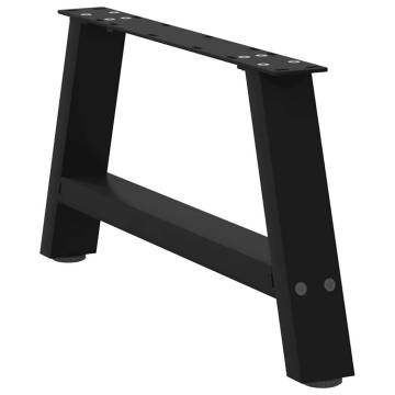  Coffee Table Legs A-Shaped 2 pcs Black 70x(30-31) cm Steel