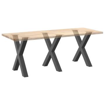  Dining Table Legs X-Shaped 3 pcs Anthracite 80x(72-73) cm Steel