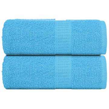  Guest Towels 2 pcs Turquoise 30x50 cm 360 gsm 100% Cotton