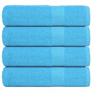  Shower Towels 4 pcs Turquoise 70x140 cm 360 gsm 100% Cotton