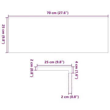  Stair Treads 4 pcs Light Brown 70x25x2 cm Solid Wood Oak