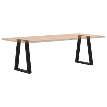  Coffee Table Legs V-Shape 2 pcs Black 60x(72-73) cm Steel