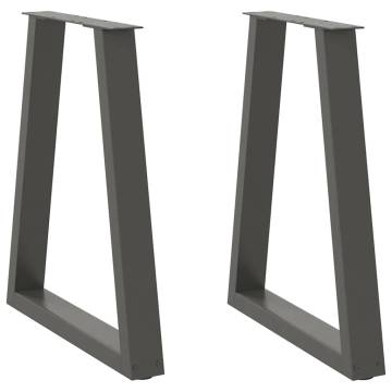  Coffee Table Legs V-Shape 2 pcs Anthracite 60x(72-73) cm Steel