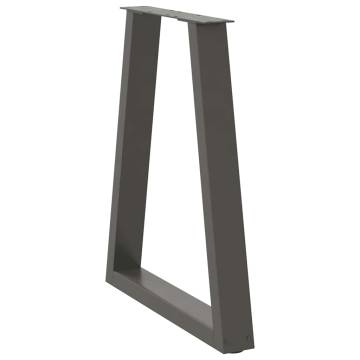  Coffee Table Legs V-Shape 2 pcs Anthracite 60x(72-73) cm Steel