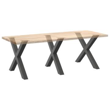  Dining Table Legs X-Shaped 3 pcs Anthracite 90x(72-73) cm Steel