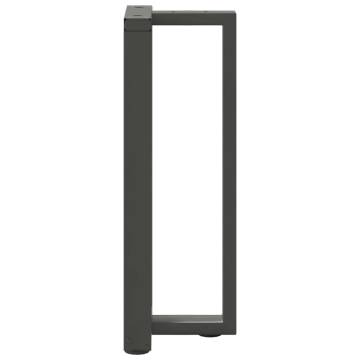  Console Table Legs T-Shaped 2 pcs Anthracite 38x25x(72-73) cm Steel