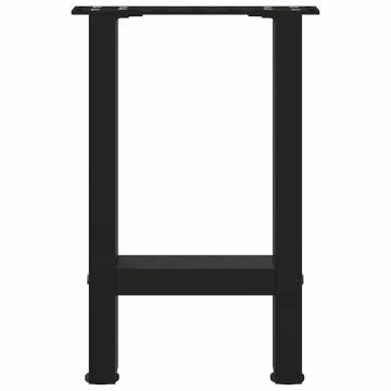  Coffee Table Legs Black 2 pcs 28x(42-43) cm Steel