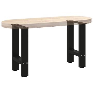  Coffee Table Legs Black 2 pcs 28x(42-43) cm Steel