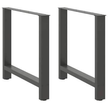  Coffee Table Legs Anthracite 2 pcs 80x(72-73) cm Steel