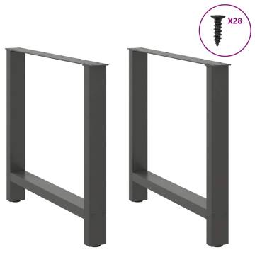  Coffee Table Legs Anthracite 2 pcs 80x(72-73) cm Steel