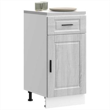  Kitchen Base Cabinet Porto Grey Sonoma Engineered Wood