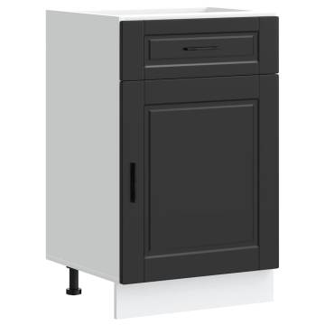  Kitchen Base Cabinet Porto Black Engineered Wood