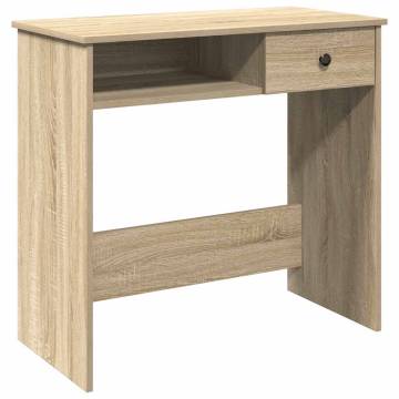  Desk Sonoma Oak 80x40x75 cm Engineered Wood