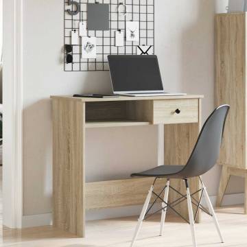  Desk Sonoma Oak 80x40x75 cm Engineered Wood