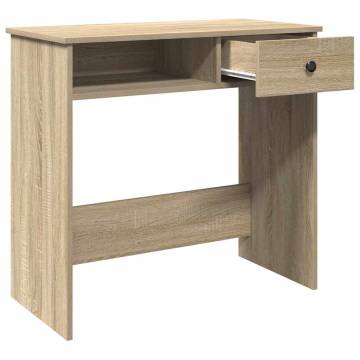  Desk Sonoma Oak 80x40x75 cm Engineered Wood