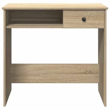  Desk Sonoma Oak 80x40x75 cm Engineered Wood