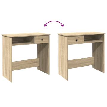  Desk Sonoma Oak 80x40x75 cm Engineered Wood