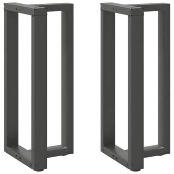  Bar Table Legs T-Shaped 2 pcs Anthracite 50x35x(91-92) cm Steel