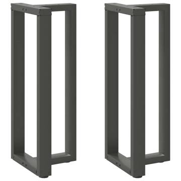  Bar Table Legs T-Shaped 2 pcs Anthracite 40x35x(101-102) cm Steel