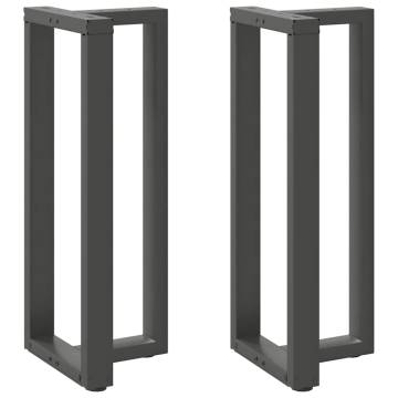  Bar Table Legs T-Shaped 2 pcs Anthracite 50x35x(101-102) cm Steel