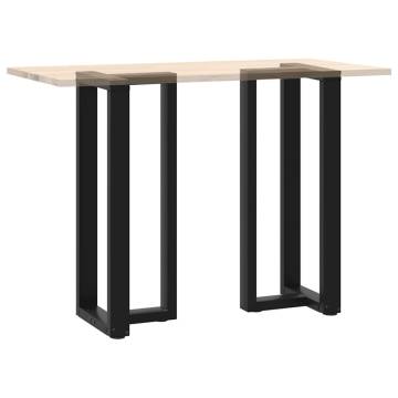  Bar Table Legs T-Shaped 2 pcs Black 40x35x(101-102) cm Steel