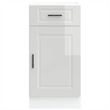  Kitchen Base Cabinet Porto High Gloss White Engineered Wood