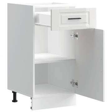  Kitchen Base Cabinet Porto High Gloss White Engineered Wood