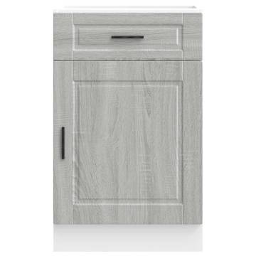  Kitchen Base Cabinet Porto Grey Sonoma Engineered Wood