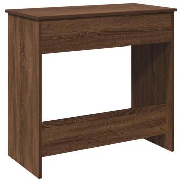  Desk Brown Oak 80x40x75 cm Engineered Wood