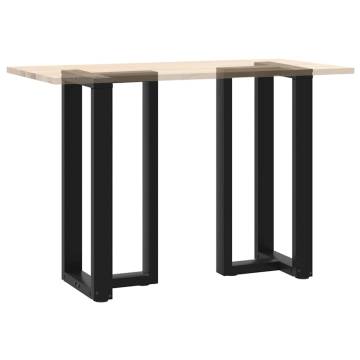  Bar Table Legs T-Shaped 2 pcs Black 50x35x(91-92) cm Steel