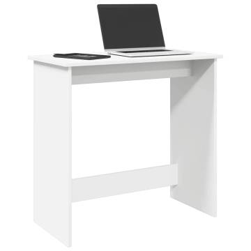  Desk White 84x40x75 cm Engineered Wood