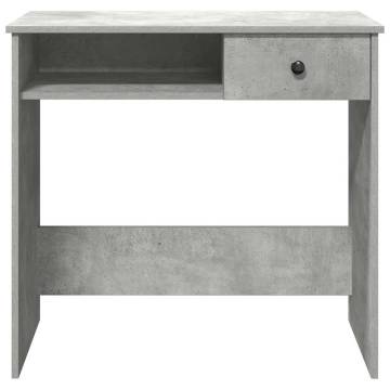  Desk Concrete Grey 80x40x75 cm Engineered Wood