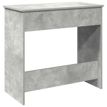  Desk Concrete Grey 80x40x75 cm Engineered Wood