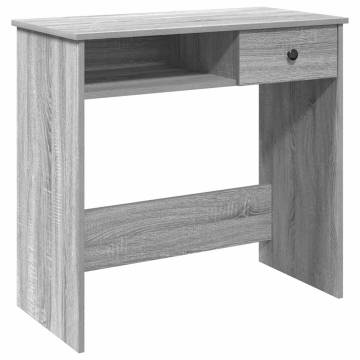  Desk Grey Sonoma 80x40x75 cm Engineered Wood