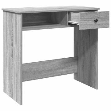  Desk Grey Sonoma 80x40x75 cm Engineered Wood