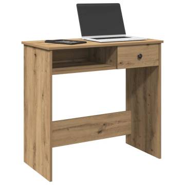  Desk Artisan Oak 80x40x75 cm Engineered Wood