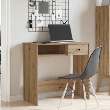  Desk Artisan Oak 80x40x75 cm Engineered Wood