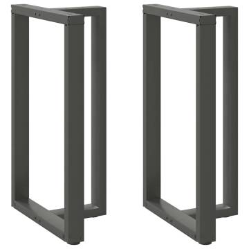  Bar Table Legs T-Shaped 2 pcs Anthracite 60x35x(101-102) cm Steel