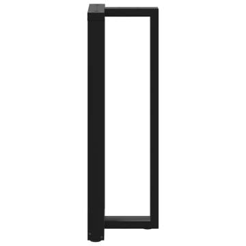  Bar Table Legs T-Shaped 2 pcs Black 40x35x(111-112) cm Steel