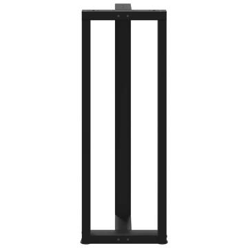  Bar Table Legs T-Shaped 2 pcs Black 40x35x(111-112) cm Steel