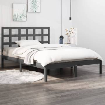  Bed Frame without Mattress Grey 180x200 cm Super King Solid Wood