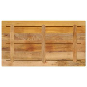  Table Top 110x50x3.8 cm Rectangular Solid Wood Rough Mango