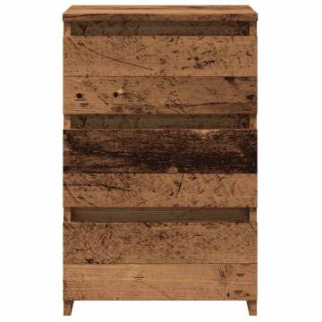  Bedside Cabinet Old Wood 40x35x62.5 cm Engineered Wood