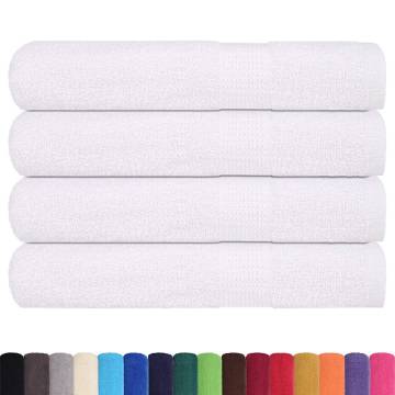  Towels 4 pcs White 100x200 cm 360 gsm 100% Cotton